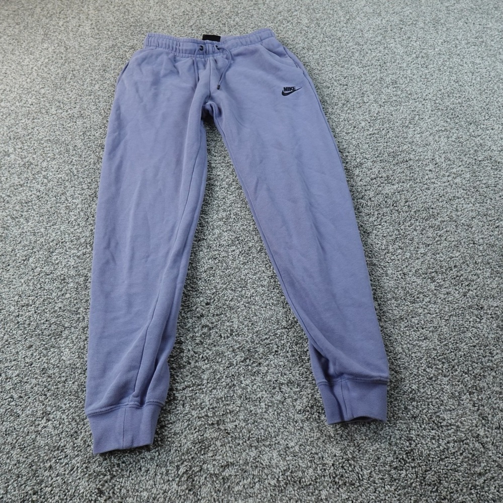 Nike Pants Mens XS Blue Swoosh‎ Drawstring Warmup Jogger Sweatpants Gym Workout